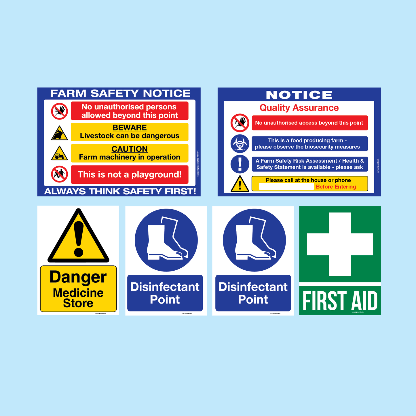Bord Bia Farm Inspection Aluminium Sign Starter Pack | 6 Signs for €110