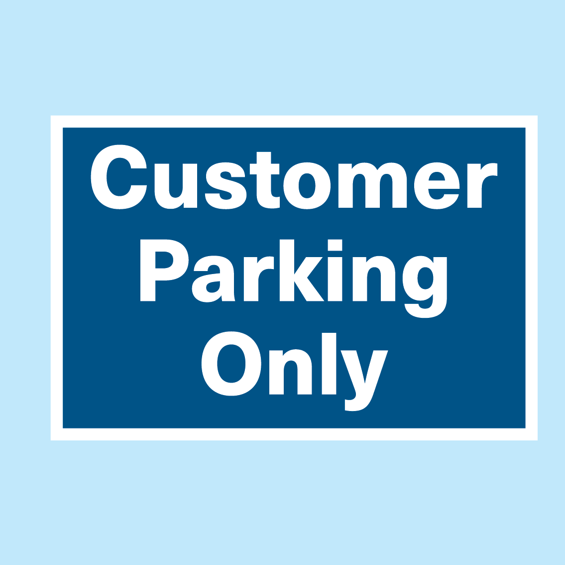 Customer Parking Sign available to buy for immediate delivery from www.signsonline.ie. SignsOnline.ie, a leading on line signage supplier since 2015. Best for quality and value.