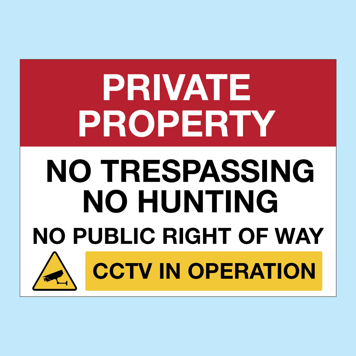 Schild 'Private Property No Trespassing No Hunting' – 2 Stück, Aluminium, 25,4 X 17,8 Cm, Wetterfest
