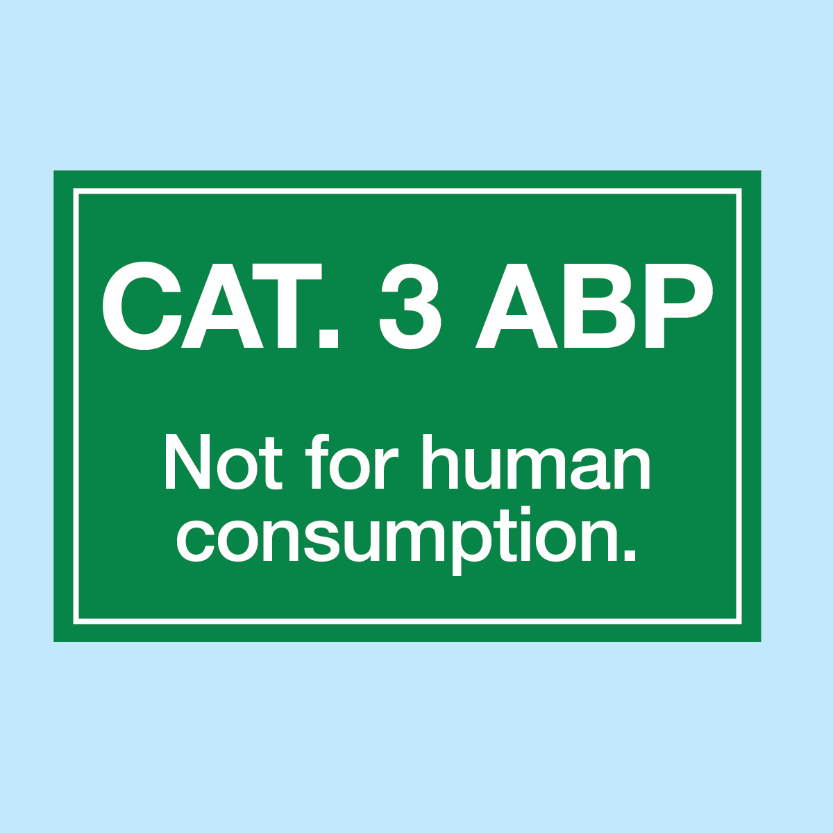 Cat 3 Sign (food Industry) Alternative