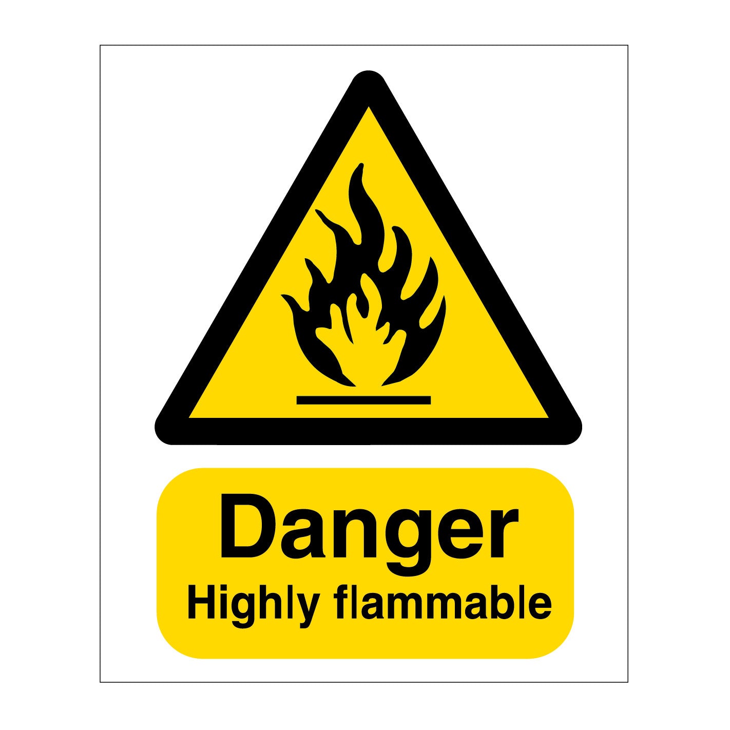 Danger Highly Flammable Sign