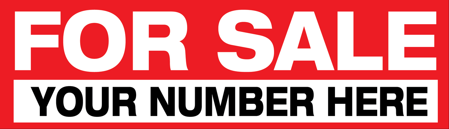 Selling your car or van? This FOR SALE sign can be customised with your number. Order one today from www.signsonline.ie