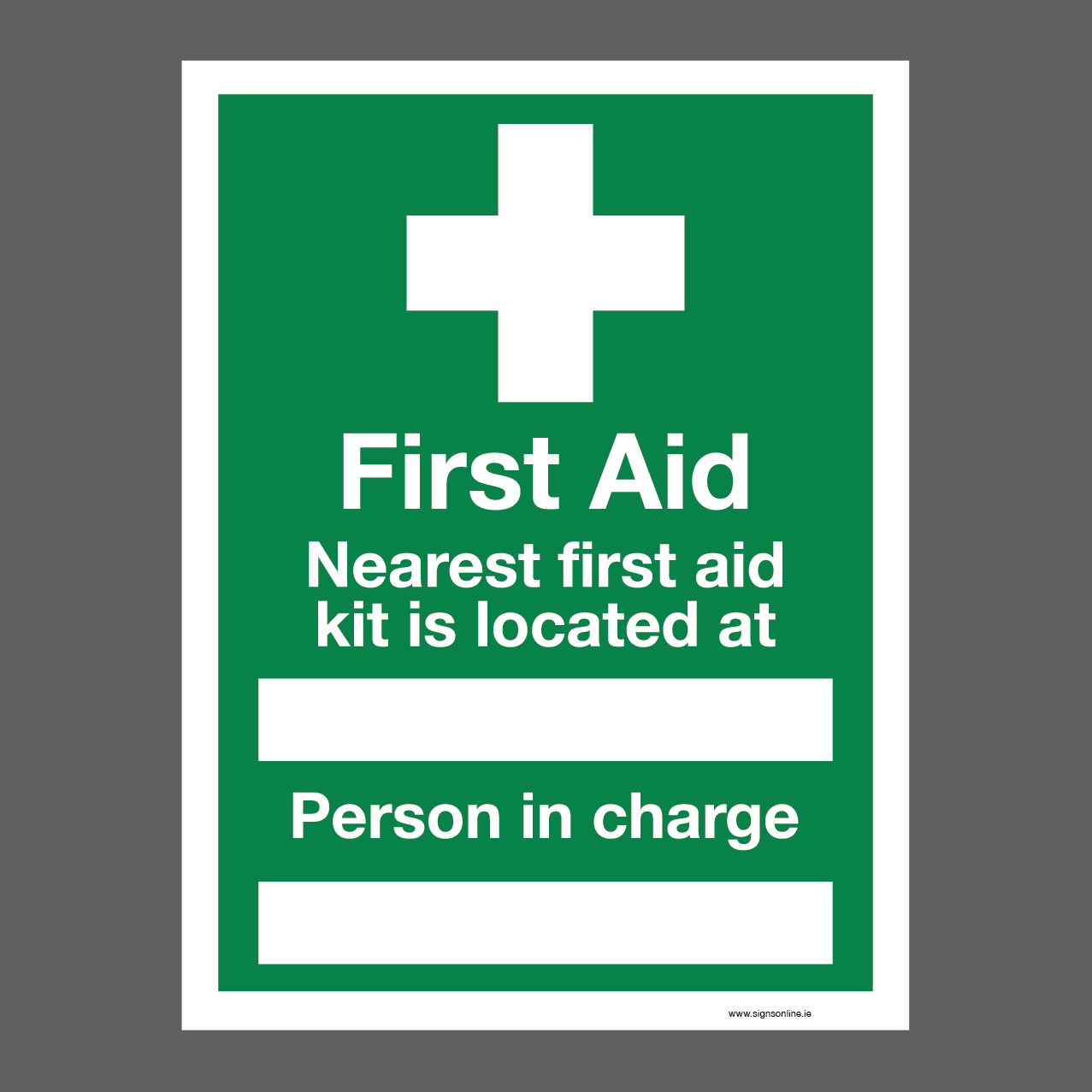 First Aid Sign for sale at www.signonline.ie