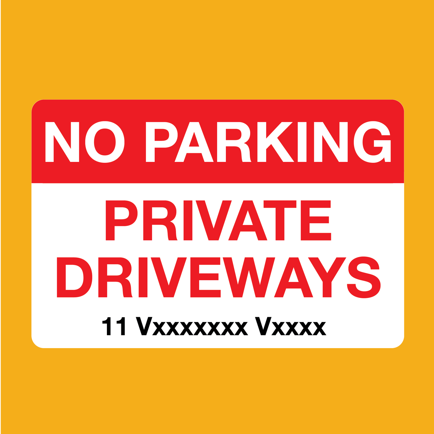 Private Driveway with Post