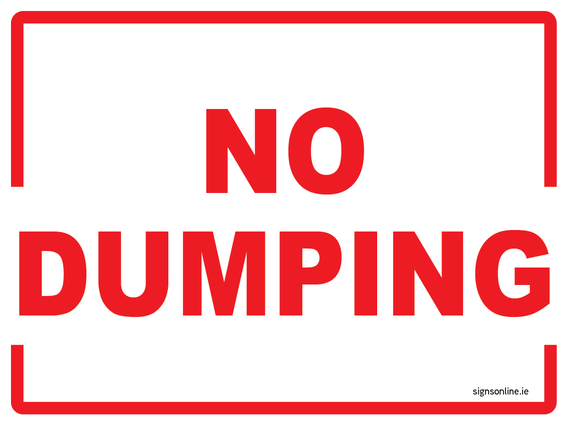 No Dumping Regulatory Sign