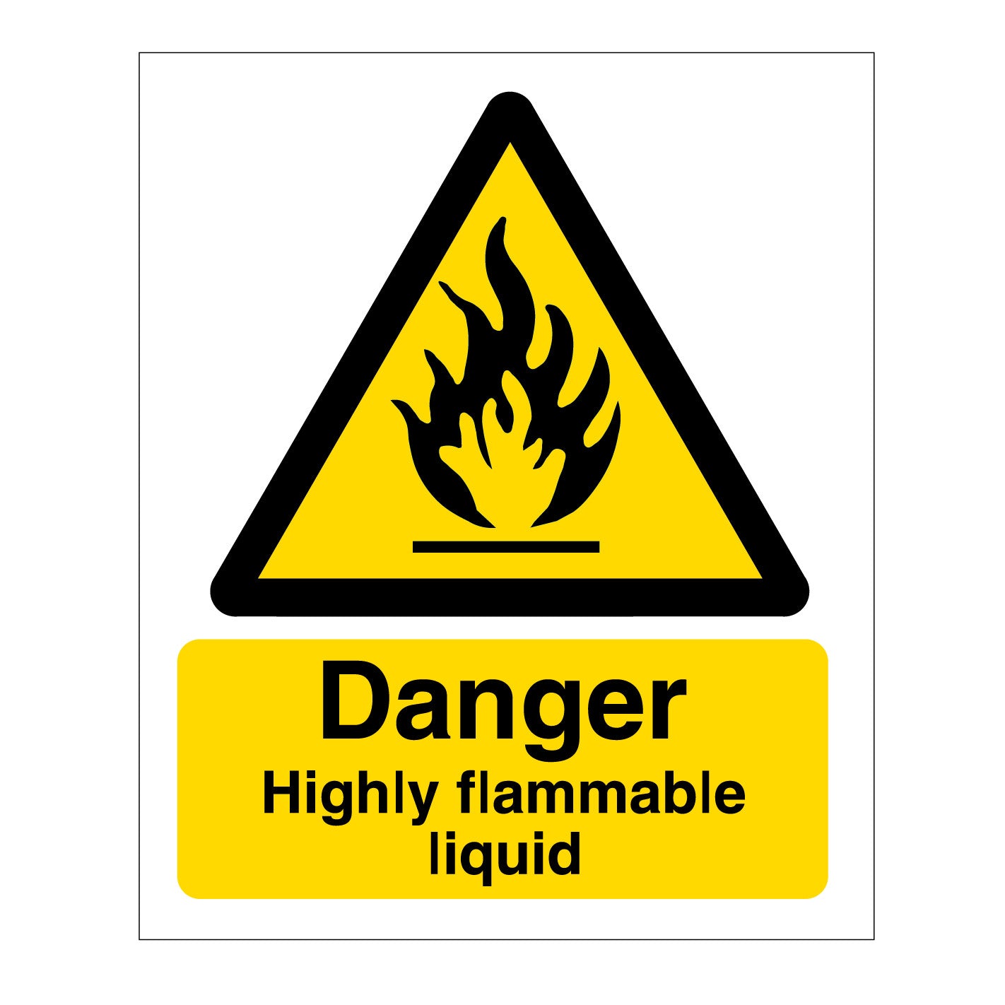 Danger Highly Flammable Liquid Sign