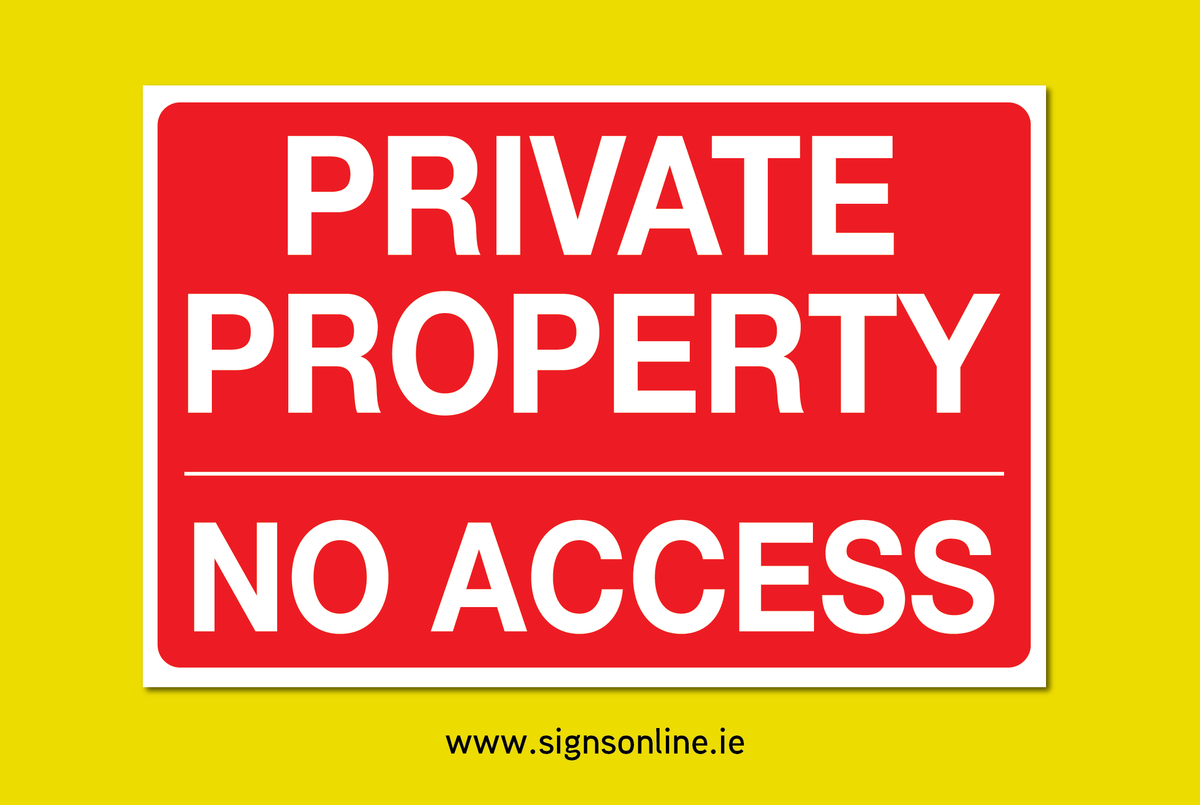 Private - No Access Without Permission Sign - Security Alert