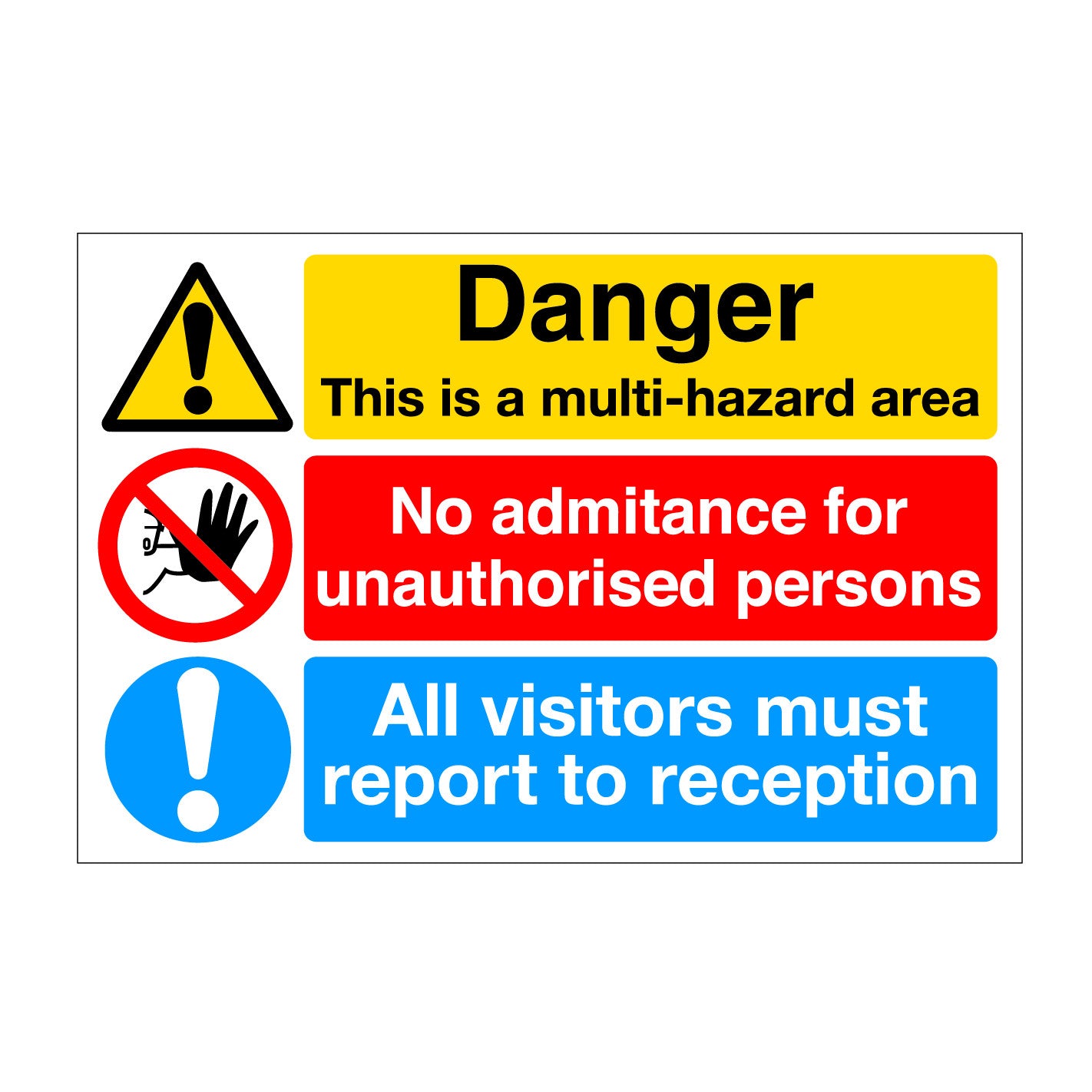 Danger Multi Hazzard Waring Sign