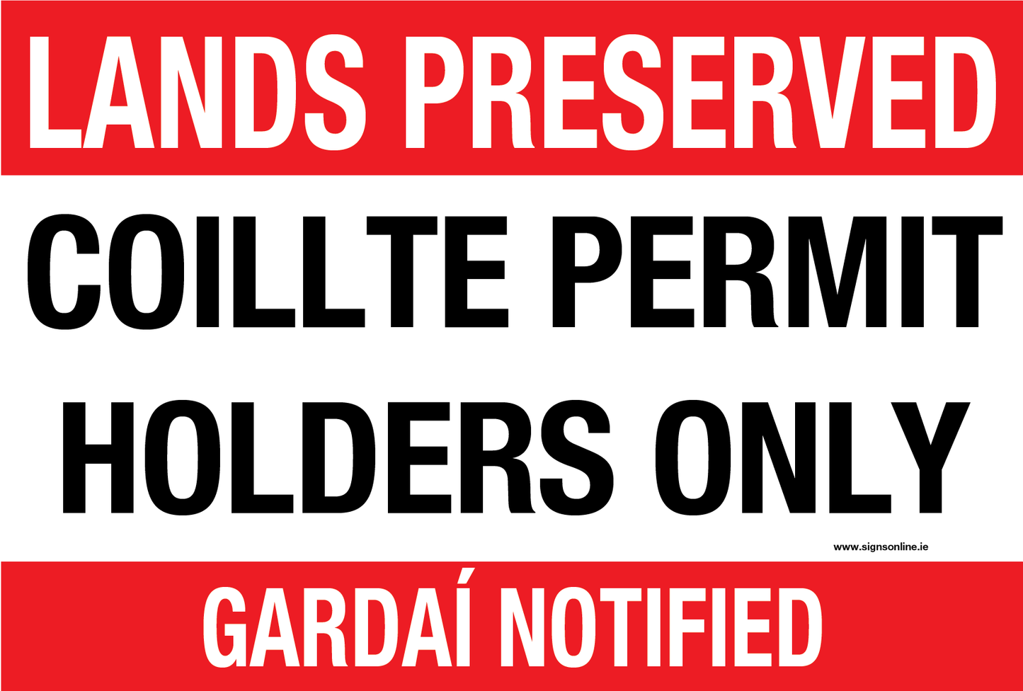 Land Preserved | Coillte Permit Holders Only