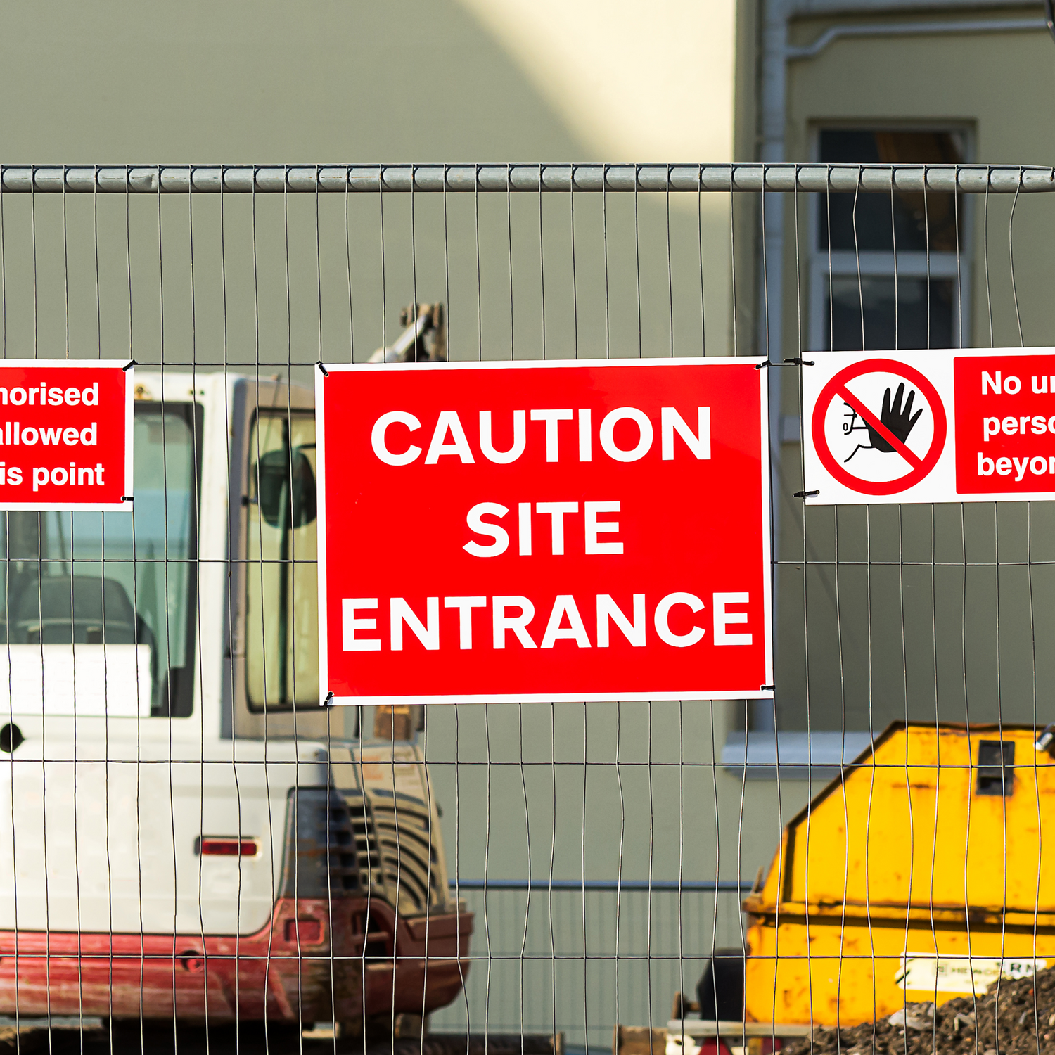 examples of site safety signs on a construction site prepare by www.signsonline.ie