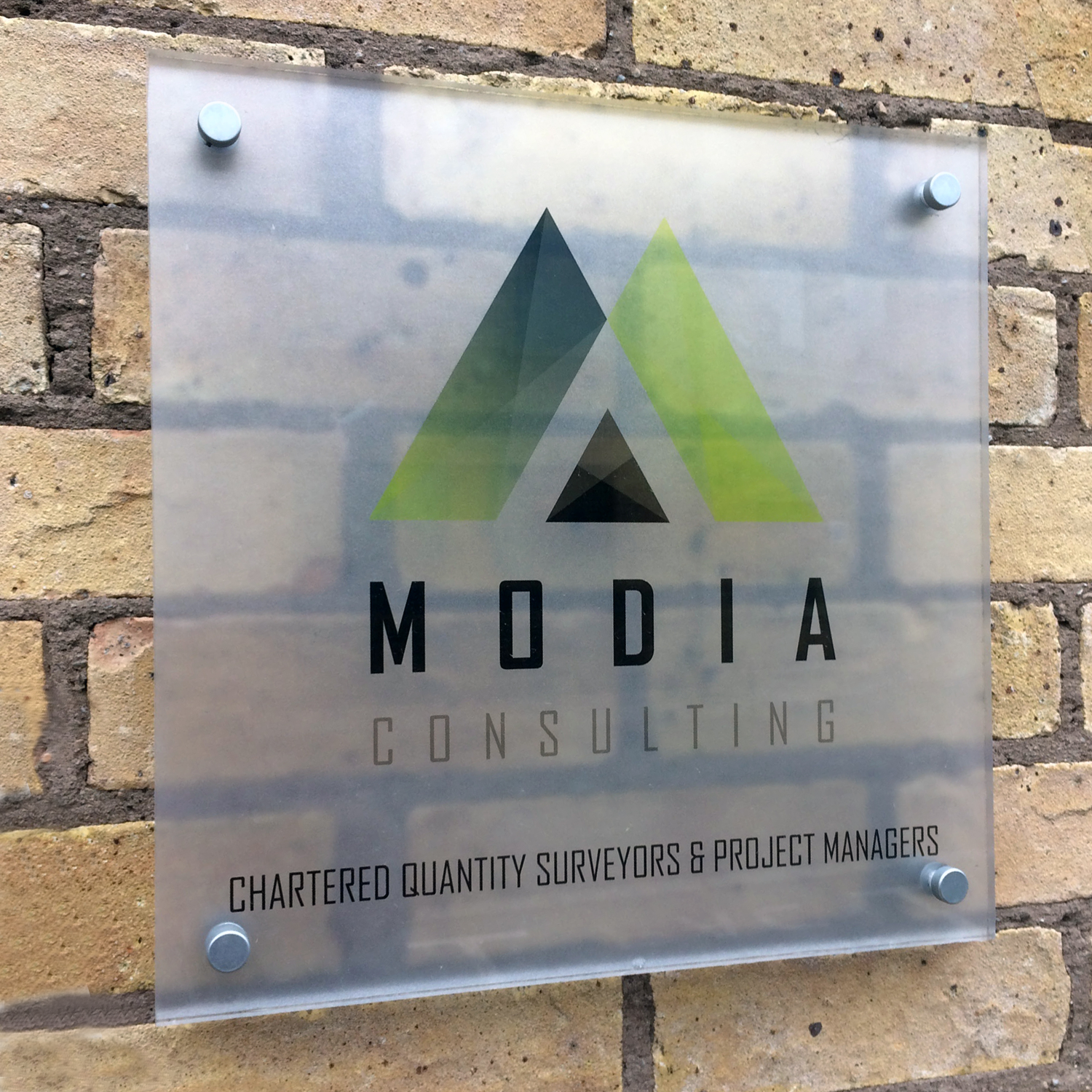 Acrylic Sign Panel with Satin Fixings – www.signsonline.ie
