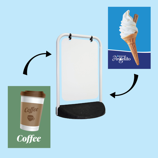 Swing 750p | Pavement Sign | Ice Cream / Coffee