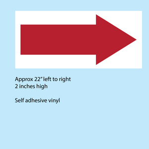 Cut vinyl arrow