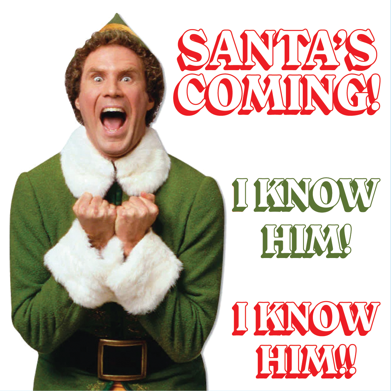 Santa S Coming With Elf Image 3ft