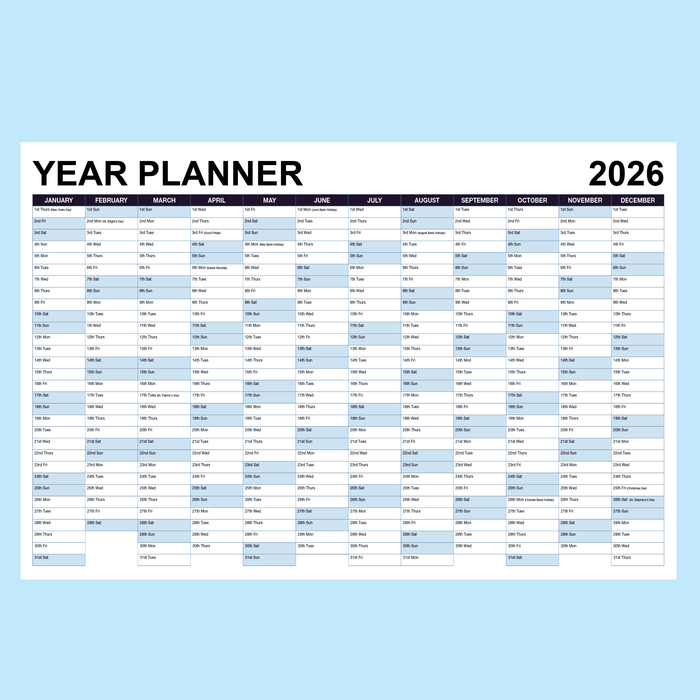 2026 Year Planner Now Available