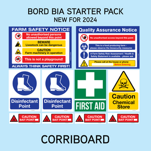Bord Bia Farm Inspection CORRIBOARD Sign Starter Pack