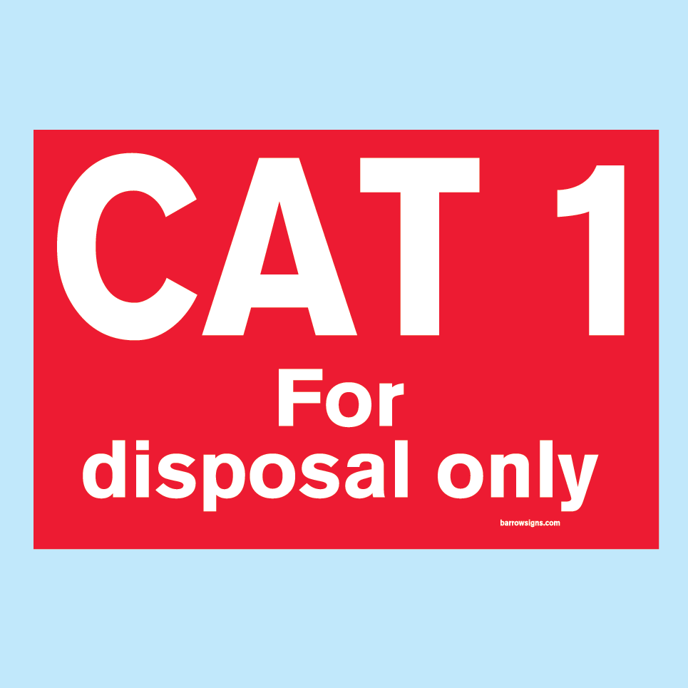 Cat 1 Sign (food Industry)