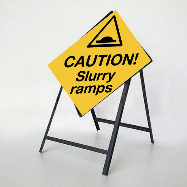 Sign Blocking Ramp Caution Slurry Ramps Warning Signs – www.signsonline.ie
