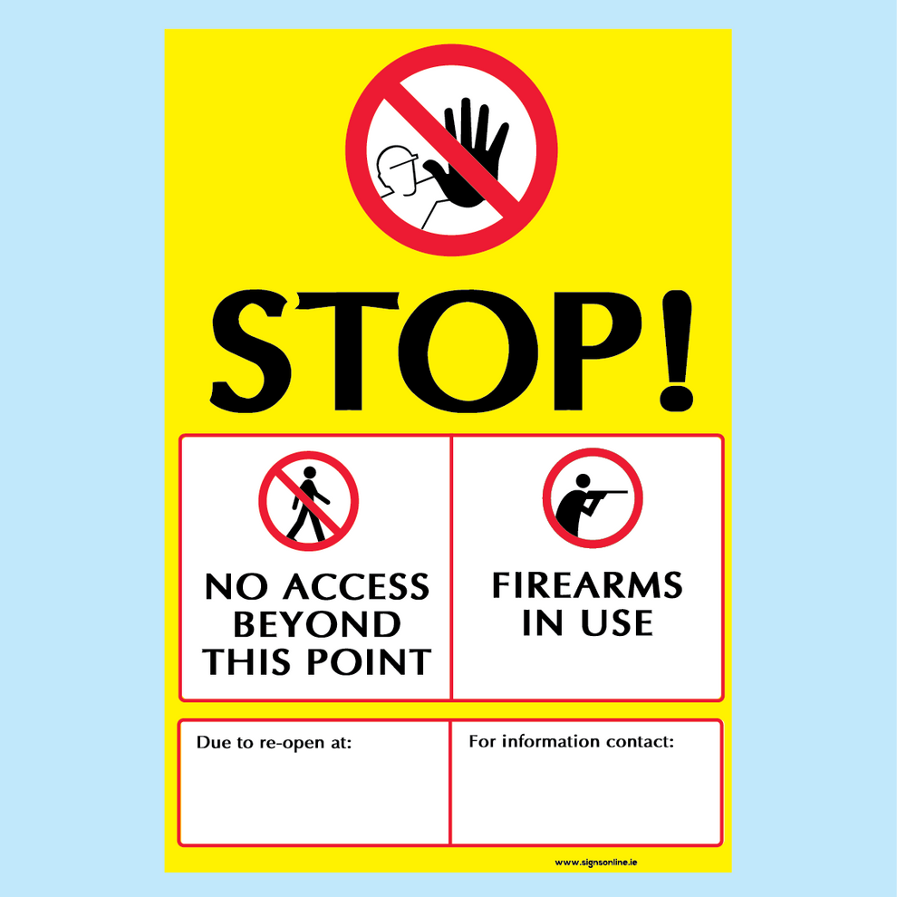 Coillte Warning Sign for Hunting – www.signsonline.ie