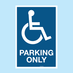 Disabled Parking Sign available to buy for immediate delivery from www.signsonline.ie.  SignsOnline.ie, a leading on line signage supplier since 2015. Best for quality and value.