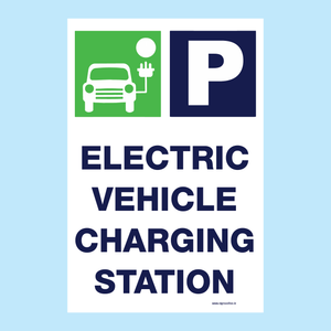 EV (Electiv Vehicle) Charging Station sign, made and suplied by www.signsonline.ie