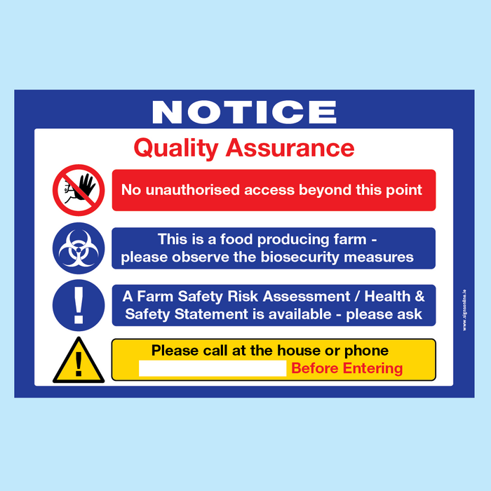 Farm Quality Assurance Notice