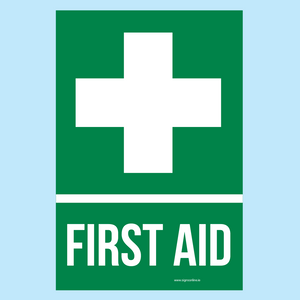 First Aid Sign, essential for all work places.  Buy online at www.signsonline.ie