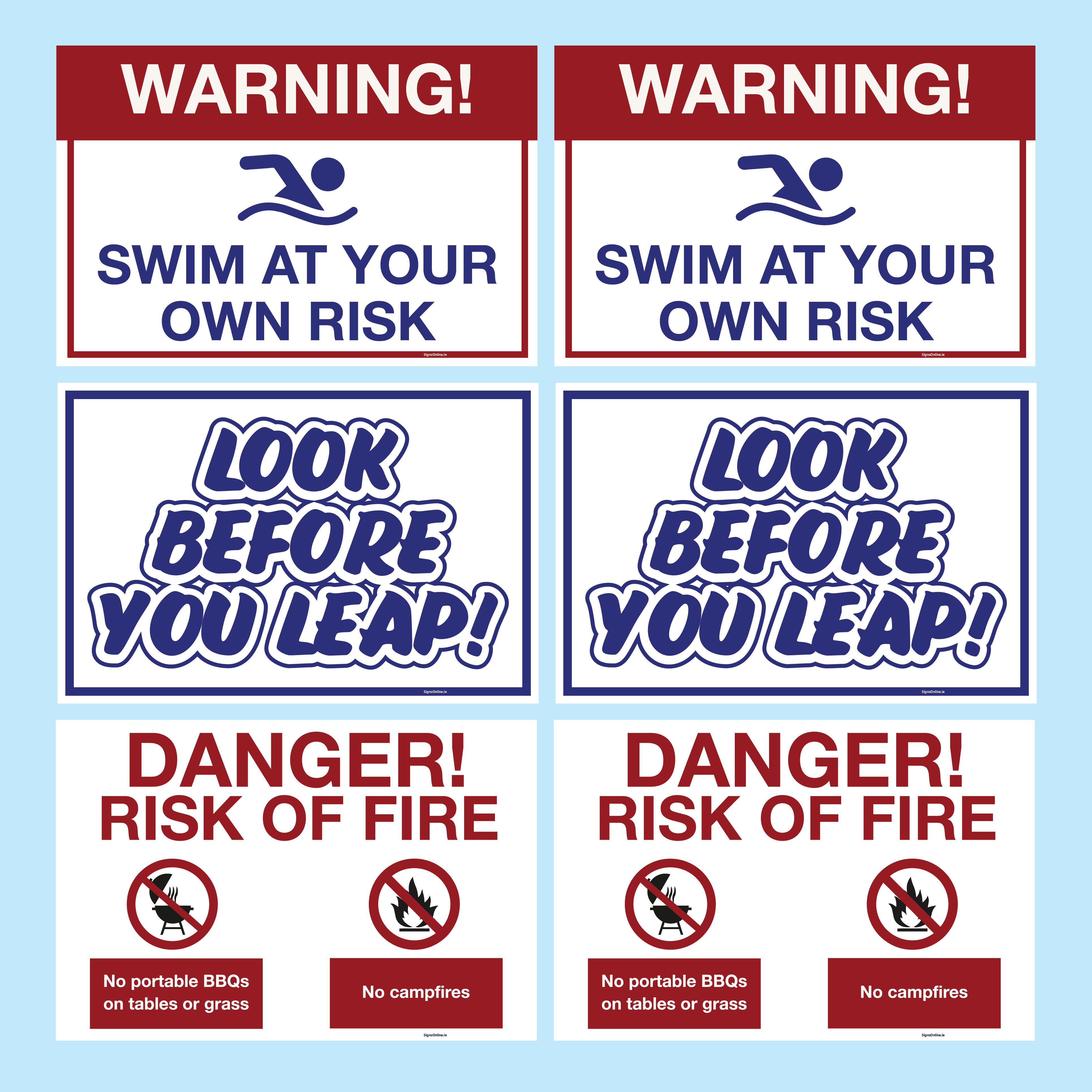 Water Rescue Ok Sign Custom Order | Water Safety Signage Pack – www.signsonline.ie