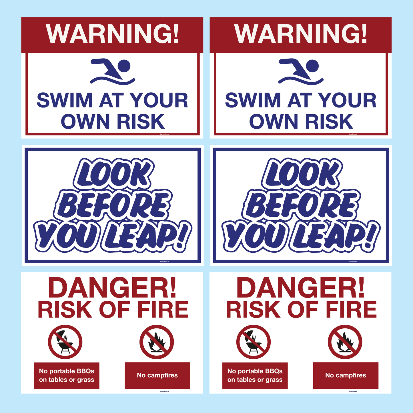 Custom Order | Water Safety Signage Pack