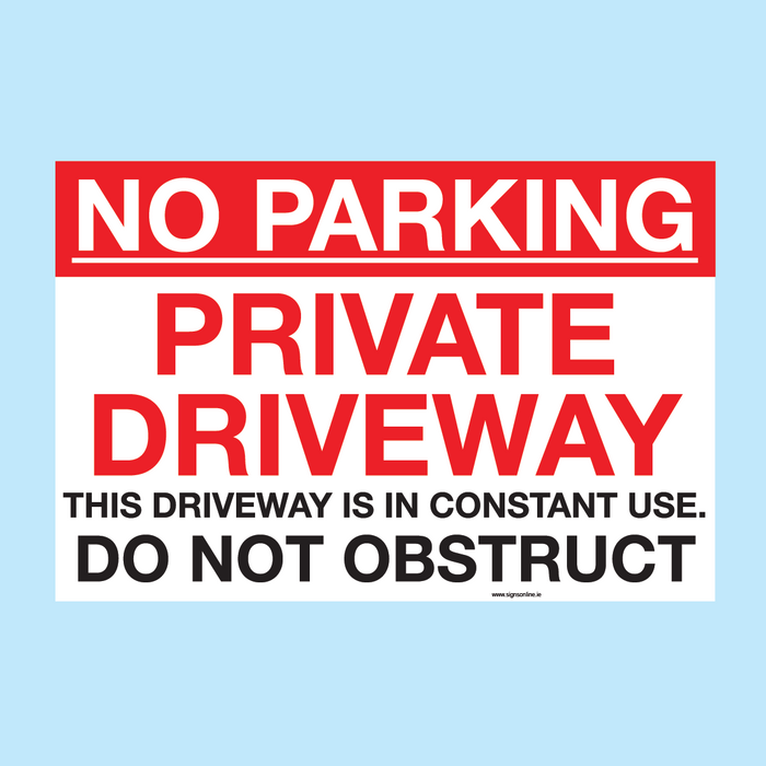 No Parking - Private Driveway