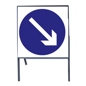 2 x Keep Right (RUS002) Signs with Stands