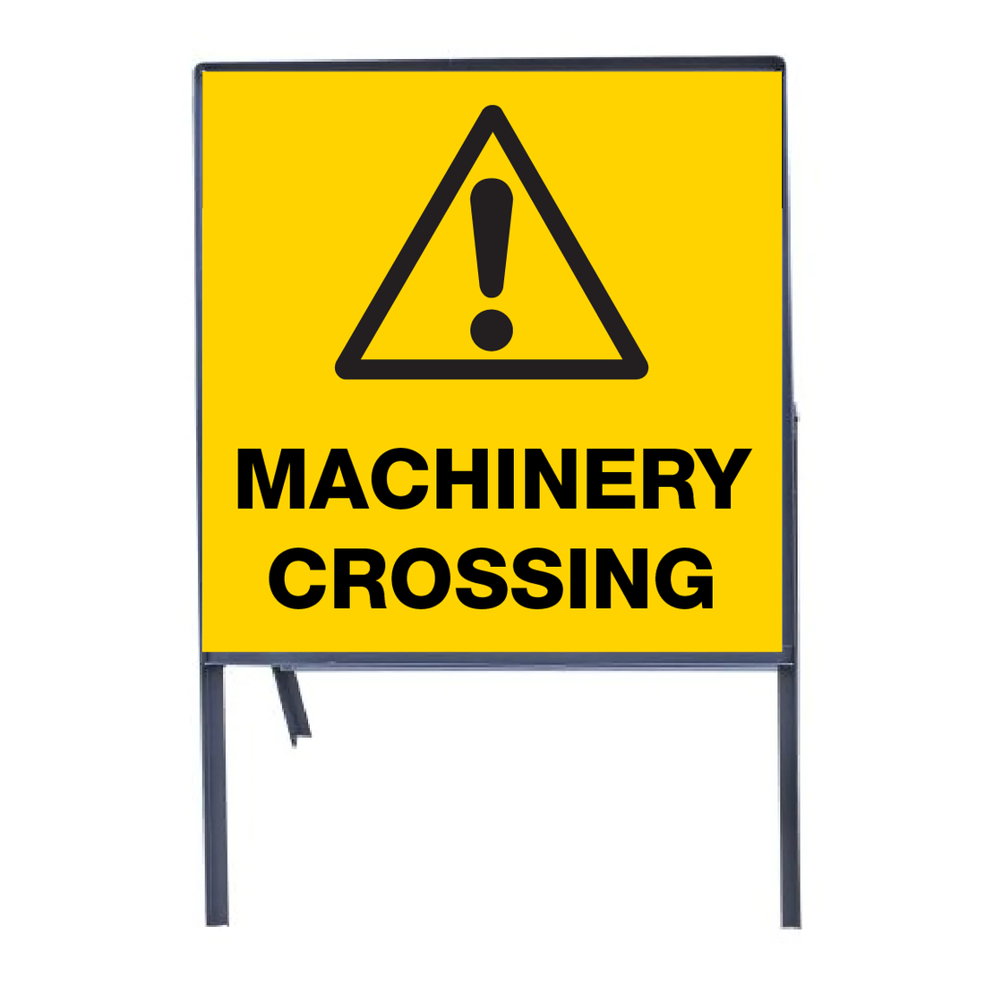 2 X Machinery Crossing Signs With Steel Stands – www.signsonline.ie