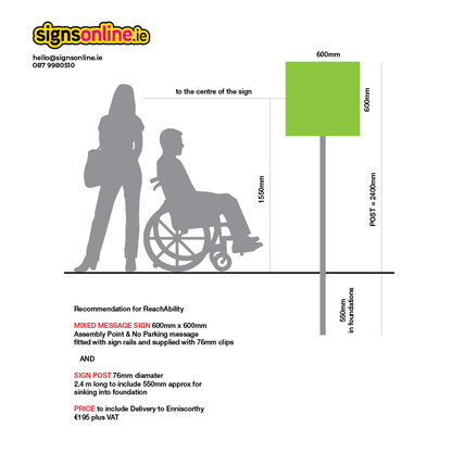 Custom Order | Reach Ability – Fire Assembly Point & No Parking Sign Package