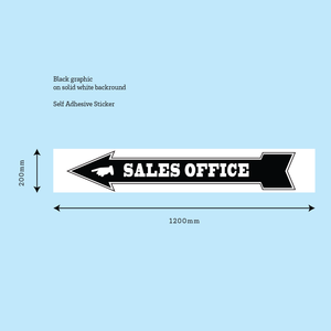 Sales Office Directional Graphic – Self-Adhesive Vinyl