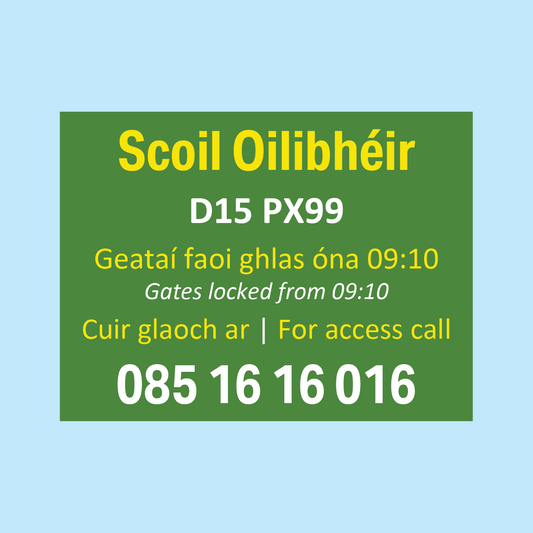 Custom Sign in Irish – Comhartha Saincheaptha as Gaeilge