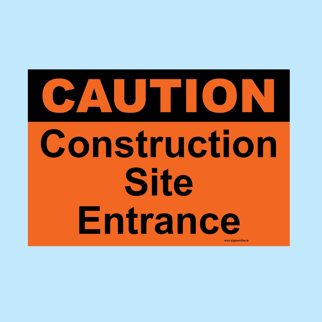 Construction Site Entrance Directional Sign – www.signsonline.ie