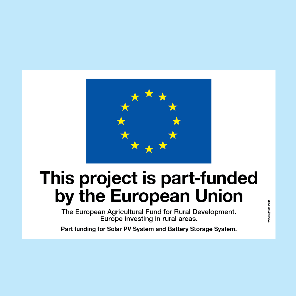 EU Acknowledgement Sign For Solar Projects