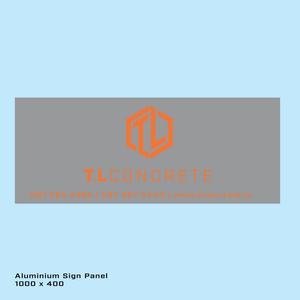 Custom Composite Aluminium Sign Panel – 1000 × 400 mm (TL Concrete)