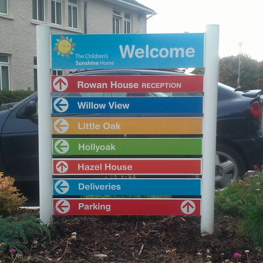 Post and Panel type sign available from www.signsonline.ie. Please call for additional information and pricing