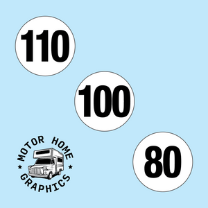 RV/ Motor Home Speed Limiter Stickers