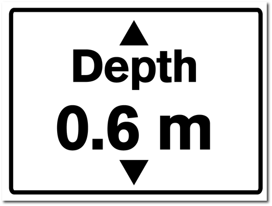 Water Depth Sign 0.6 Metres