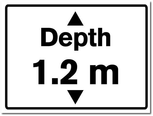 Water Depth Sign 1.2 Metres