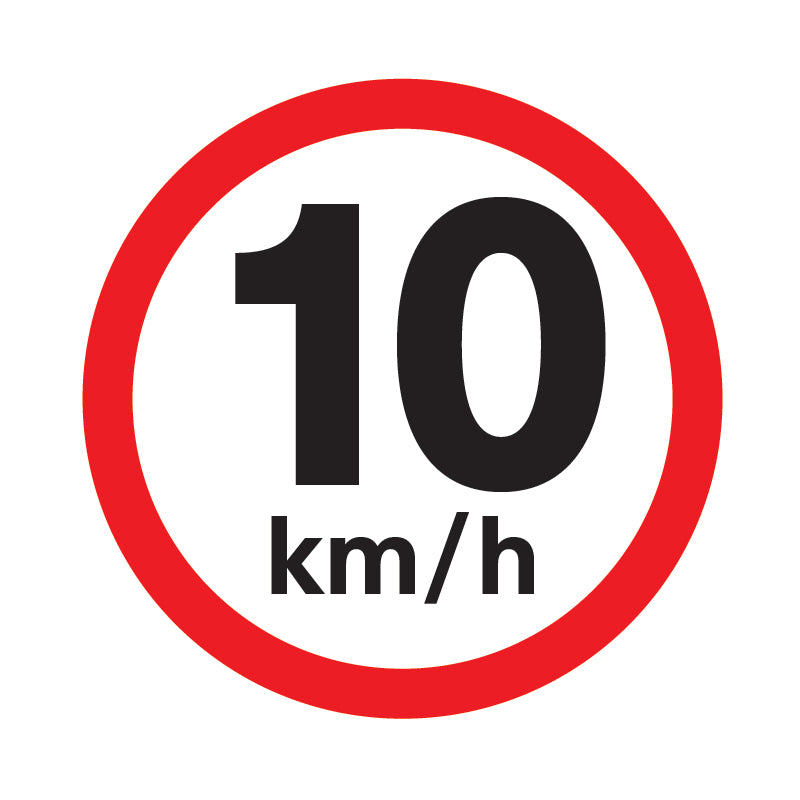 10 kmh Speed Limit Sign (No Fixings)