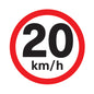 20 km / h speed limit sign available to order online from www.signsonline.ie. Delivering quality signs throughout Irelan, UK and EU since 2015