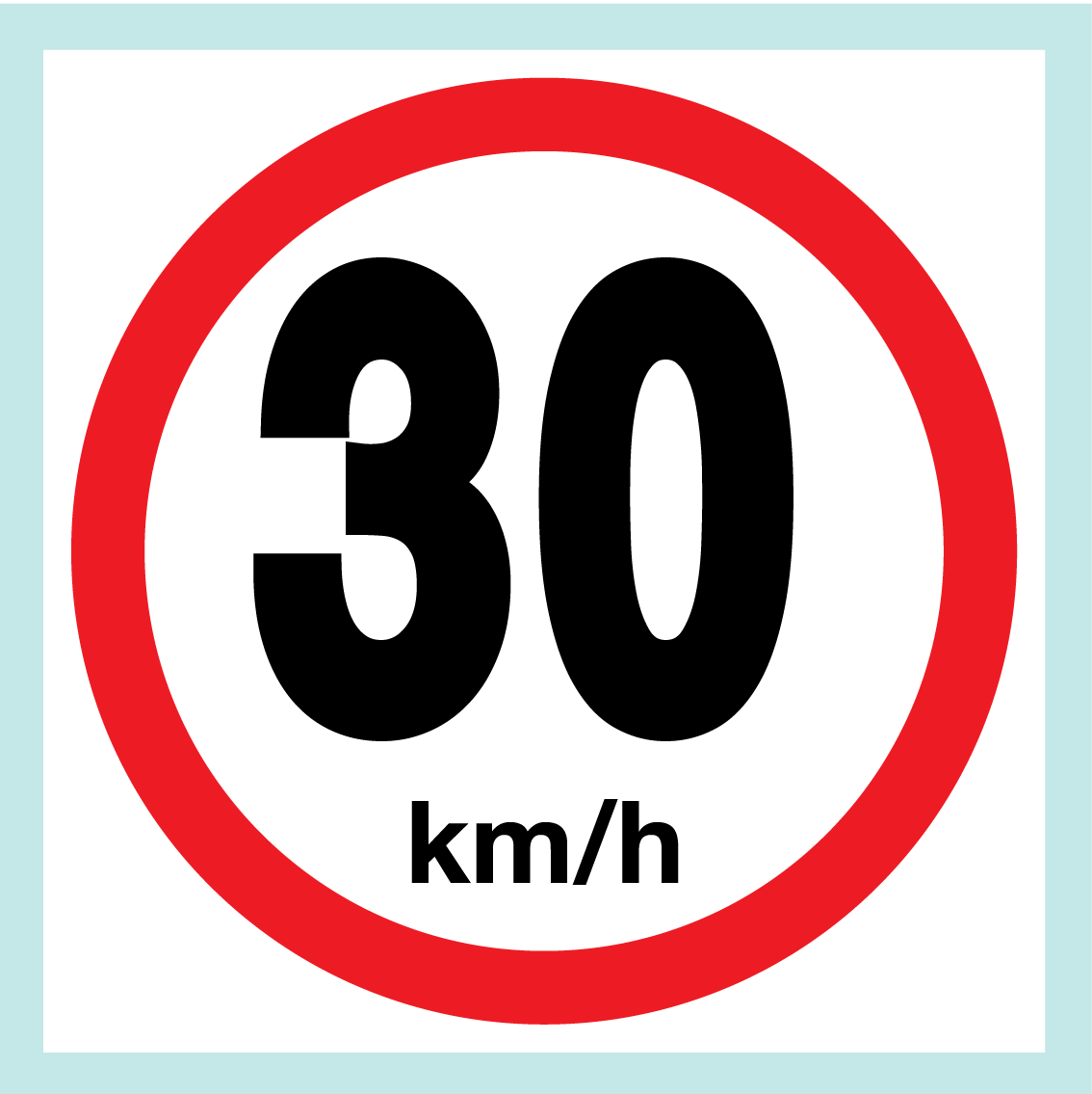 Speed Limit Signs (on Square Board)
