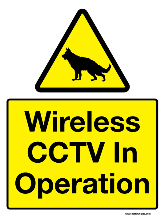 Wireless CCTV Regulatory Sign