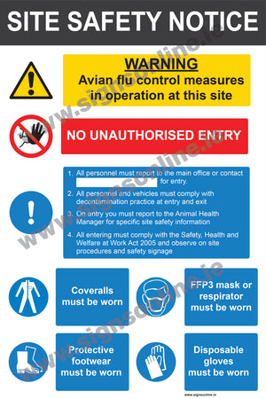 Avian Flu Site Notice