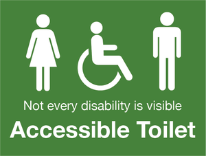Accessible Toilet Signs Green