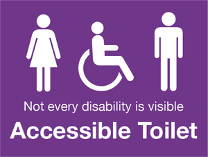 Accessible Toilet Signs Purple