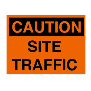Caution Site Traffic Sign available to buy on line for immediate delivery from www.signsonline.ie.  SignsOnline.ie, a leading on line signage supplier since 2015. Best for quality and value.